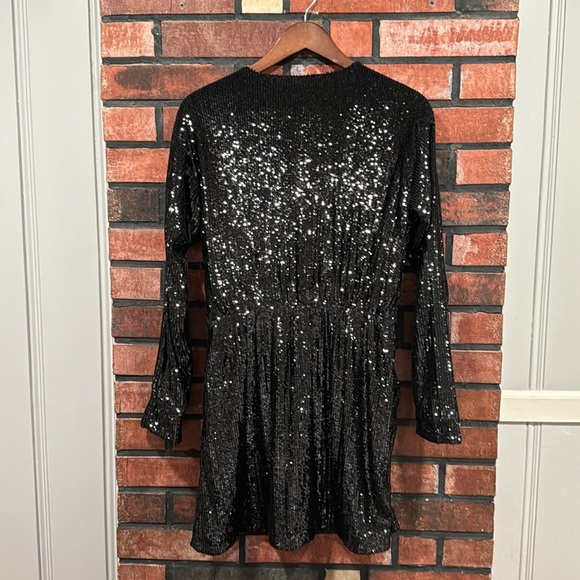 Anine Bing Elena Sequin Black Dress - Picture 9 of 12
